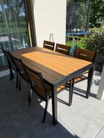 Wetterfester Gartentisch & 6 Stühle inkl. Abdeckung