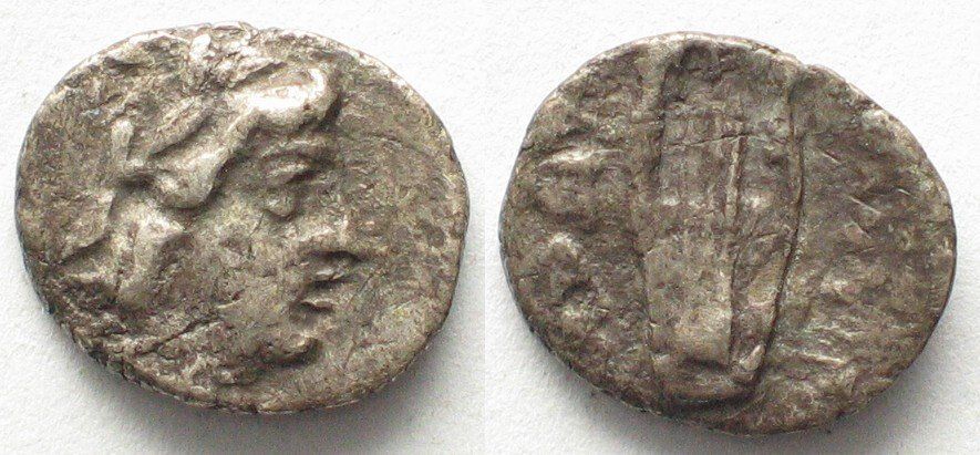 Megaris -307/-290 MEGARA AR Obolus 307-290 v.Chr. Apollokopf (Gebraucht ...