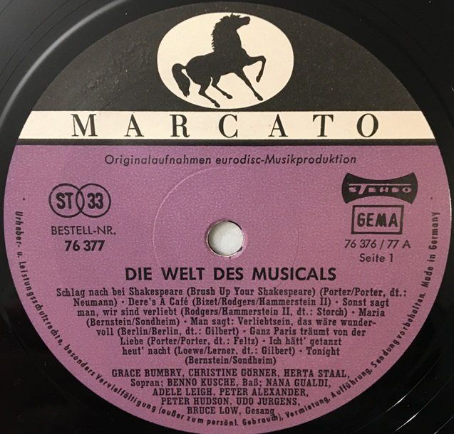Dischi in vinile: Die Welt des Musicals (LP) – Usato da Grüningen venduto da azulgrisvinyl 2