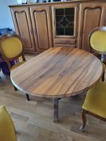Esstisch rund Holz braun guter Zustand mit klappbaren Seiten