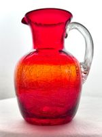 Vintage Krug Amberina Crackle Glas, Blenko o.ä., top Zust.