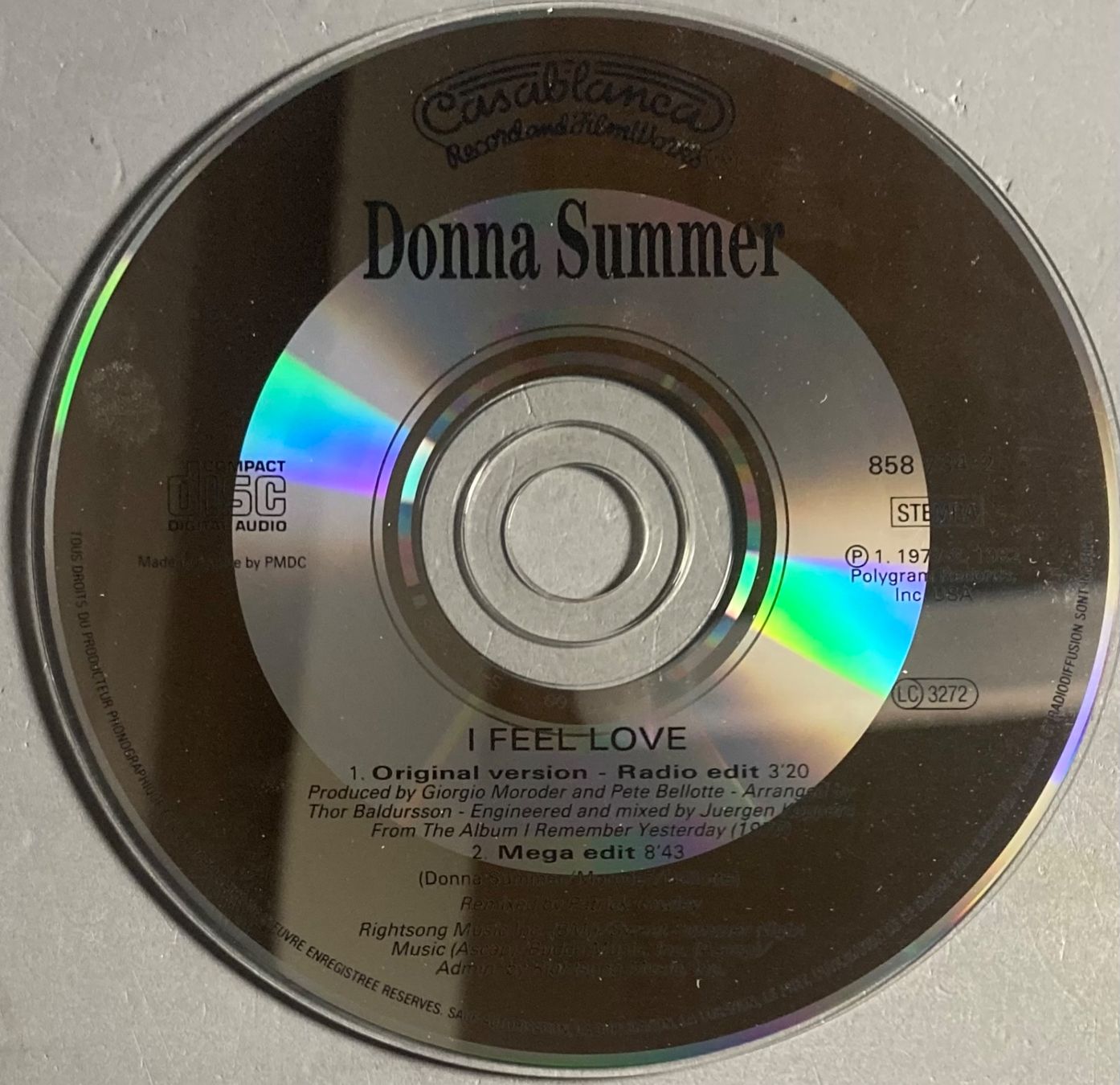 CD: DONNA SUMMER - I FEEL LOVE – Usato da Poliez-Pittet venduto da Newtown-Records 2