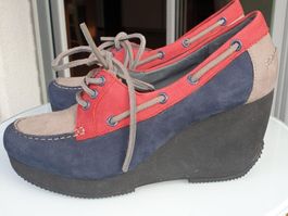 CAMPER TO&ETHER KREMER 37 LEDER SCHUHE NEU SCHNÜRER PLATEAU