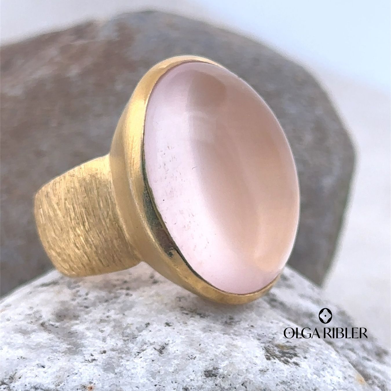 Olga Ribler Anelli: Statement Silber Ring 925 - Rosenquarz - Grösse 58 – Nuovo (secondo la descrizione) da Luzern venduto da Schmuckoutlet 4