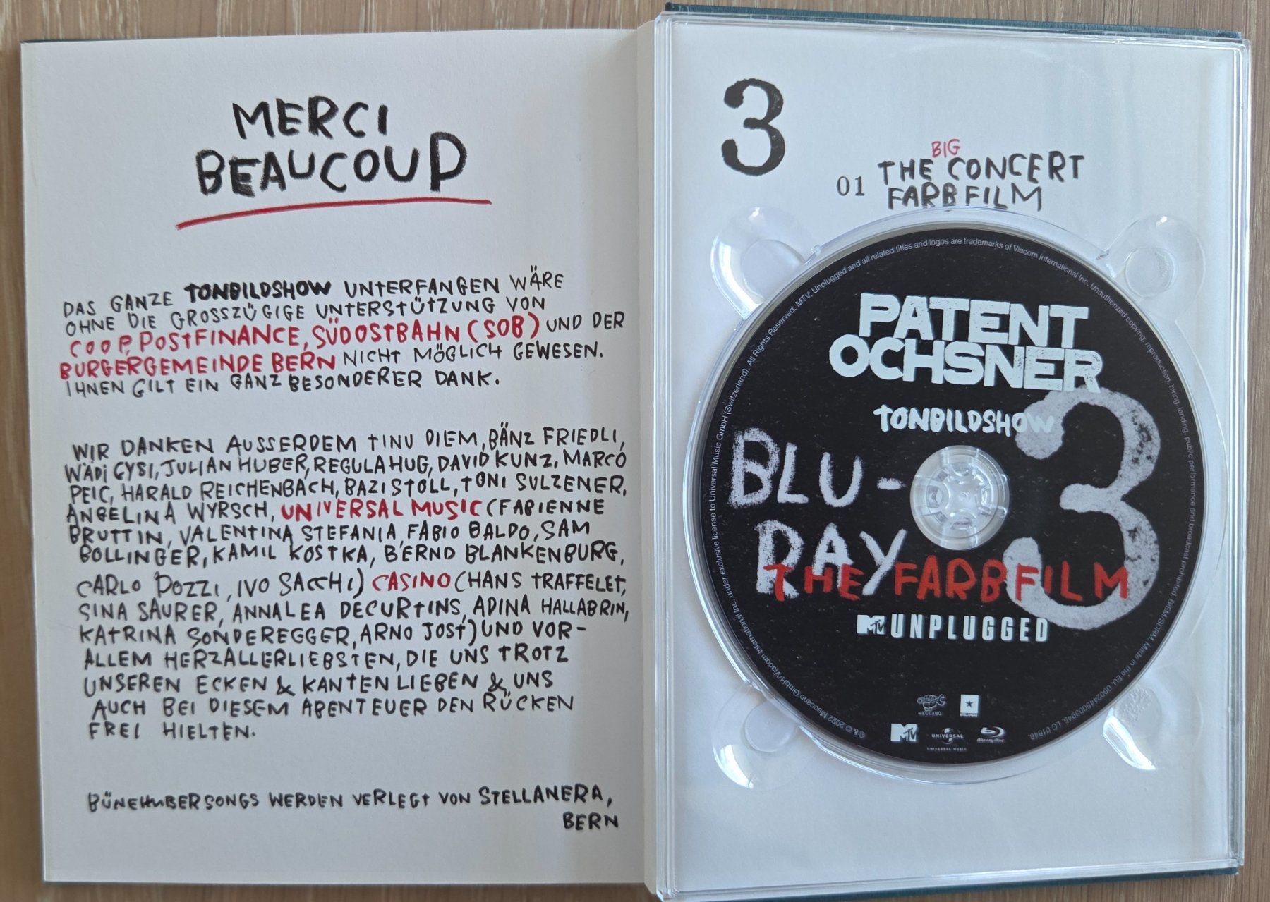 Tutti i DVDs: Patent Ochsner: MTV Unplugged - 2 CD / 1 Blu-Ray – Usato da Ittigen venduto da bluesboy_66 2