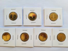 7x 1 Schilling PP 79-80-81-82-83-84-87