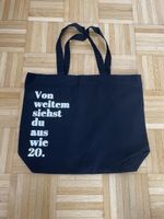 Schwarze Stofftasche mit Spruch