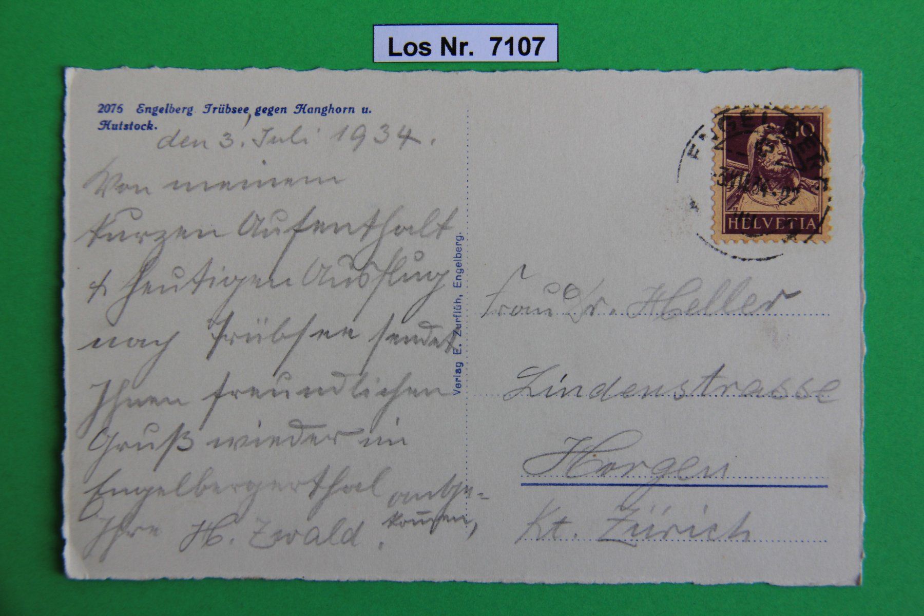 Cartoline postali: CH Ansichtskarte Engelberg 30iger Jahre             Los 7107 – Usato da Volken venduto da jukon65 1