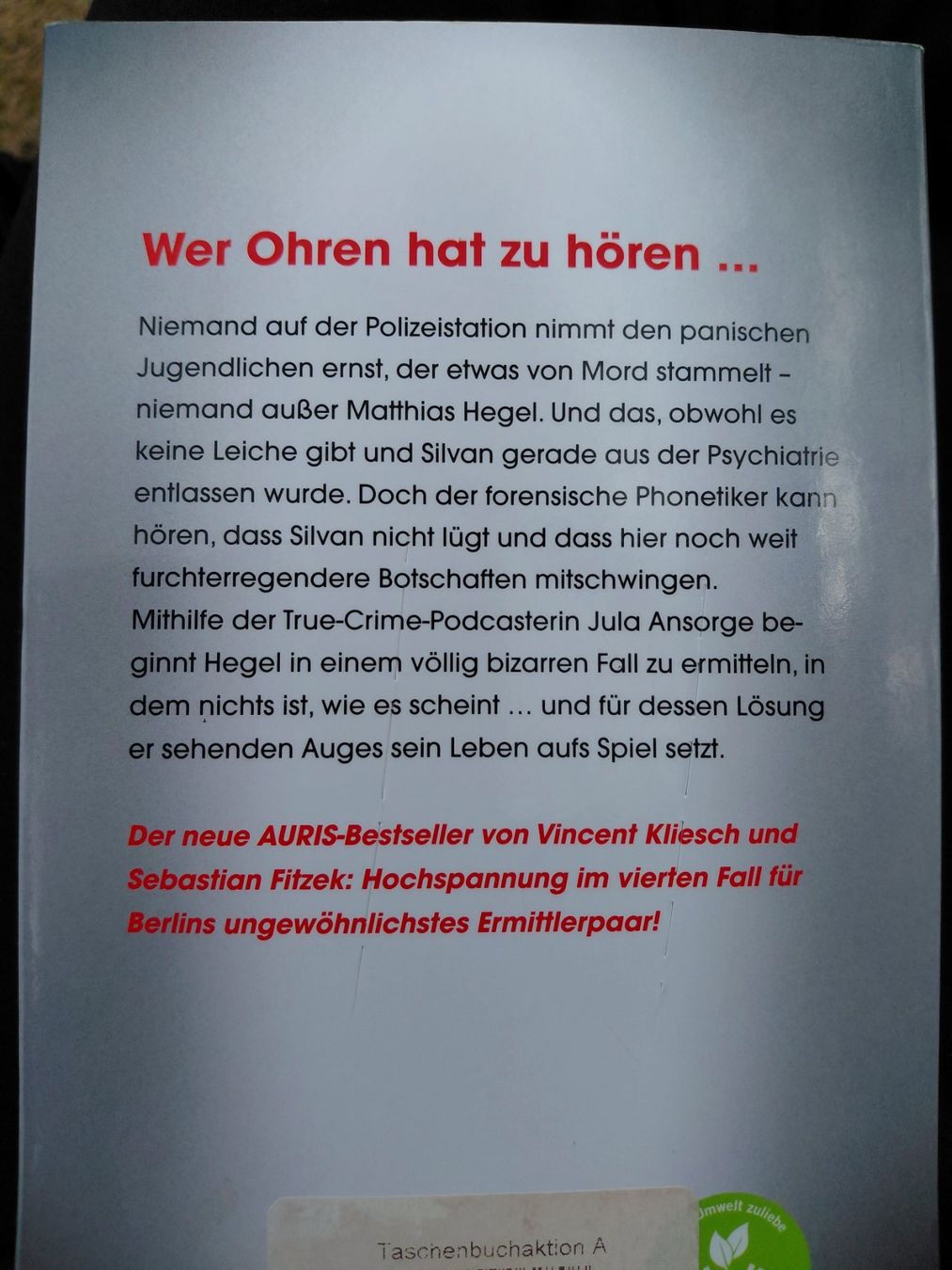 Livres: Auris der Klang des Bösen – D'occasion à Seftigen par man_tr96 1