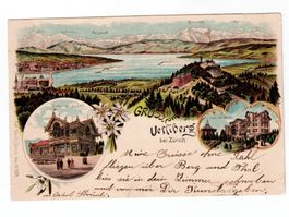 Schweiz, Ansichtskarte Gruss vom Uetliberg, Obfel. 16.5.1900