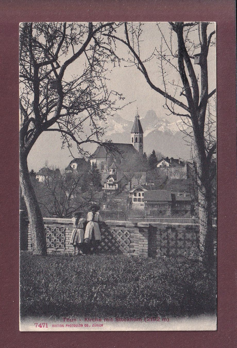 Cartes postales: THUN - Kirche - Kinder - 1907 – D'occasion à Pully par nicecards