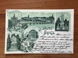 AK  1898 Basel Litho selten Stemepel Hoffmann  (G1591)