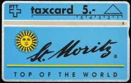 Taxcard 202L_29450 St. Moritz blau 5 Fr gebraucht