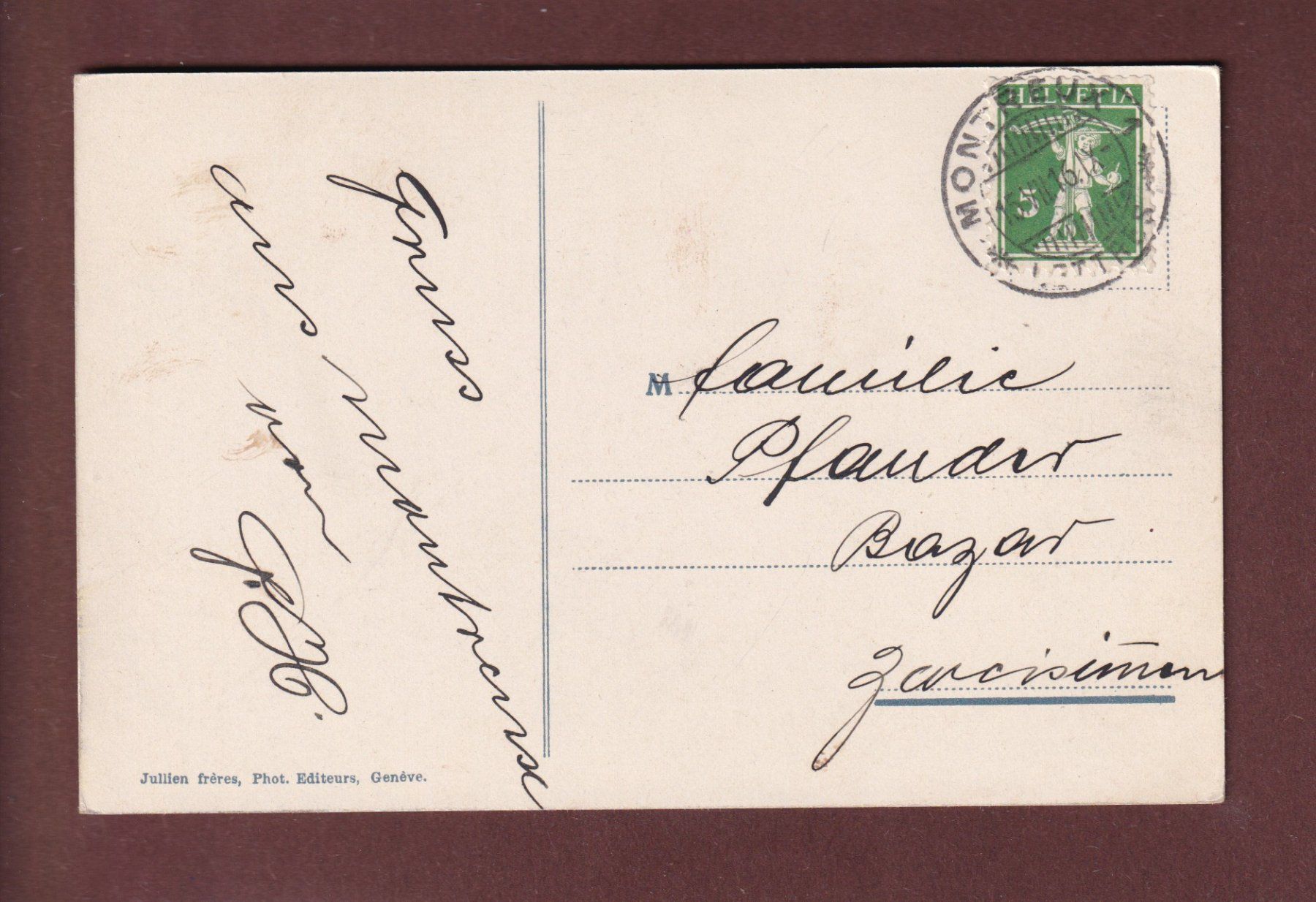 Ansichtskarten: MONTREUX - Dents du Midi - 1916 – Gebraucht aus Pully von nicecards 1
