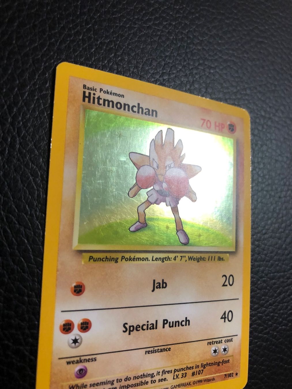 Pokémon Sammelbilder & Trading cards: 1999 Base Set Hitmonchan Holo 7/102 Ab 1 – Gebraucht aus Paradiso von Pkmn10 1