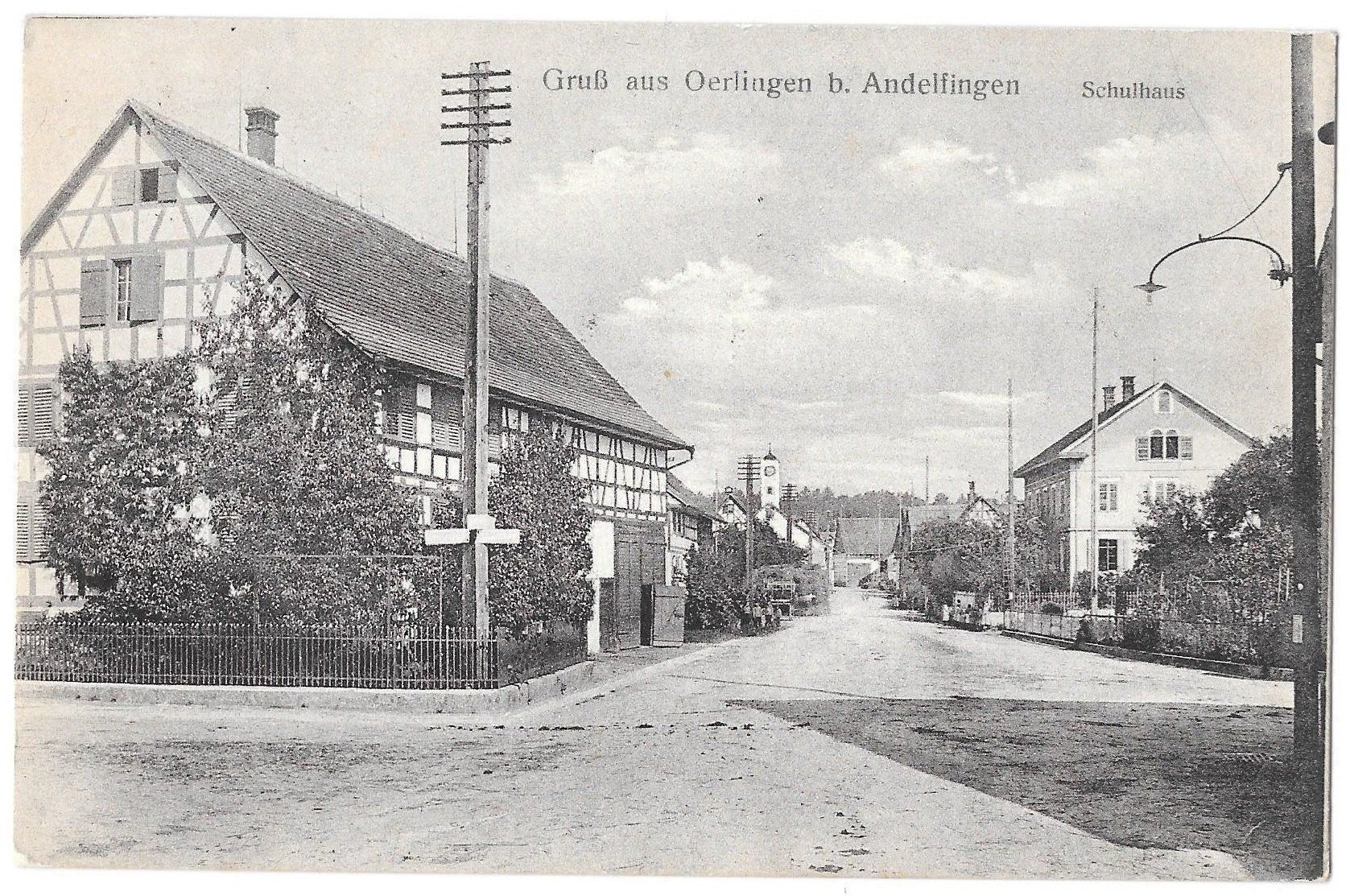Cartoline postali: Oerlingen b. Andelfingen Strassenpartie – Usato da Olten venduto da clotaldi