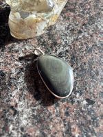Grand pendentif obsidienne oeil céleste