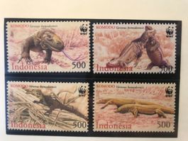 WWF Indonesien 2000 Komodo-Waran Satz postfrisch