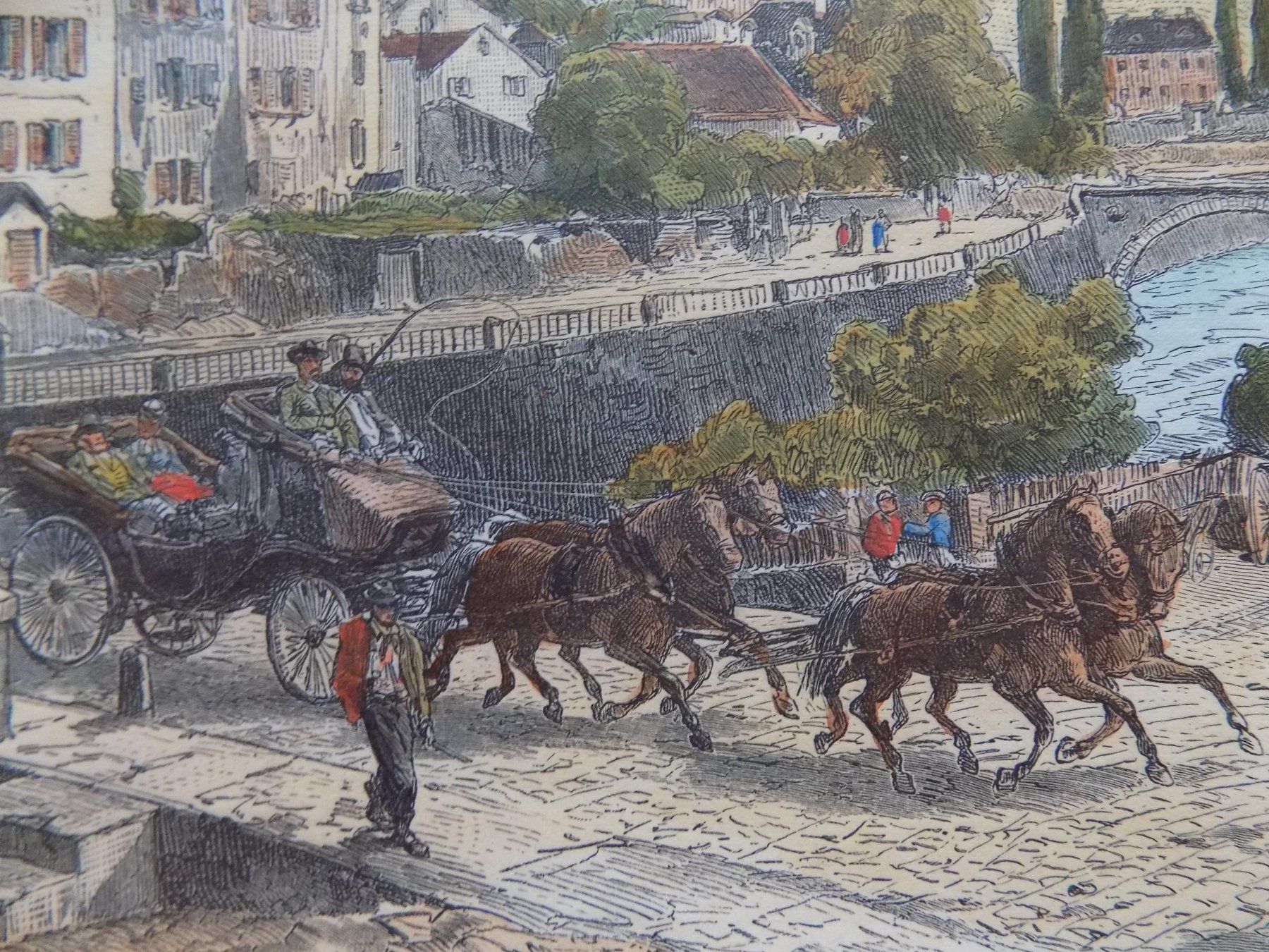 Incisioni: Chur vom Hotel Steinbock aus – Usato da Risch venduto da Antikfee 4