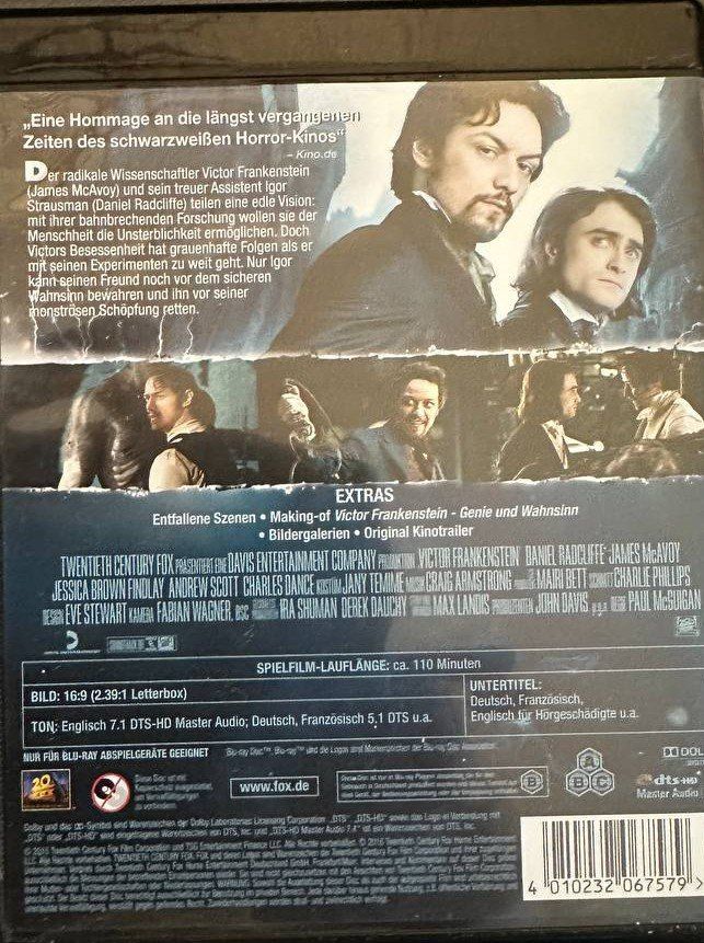 Tutti i DVDs: Victor Frankenstein Blu-ray Disc Top Zustand – Usato da Beringen venduto da Mantafisch1 1