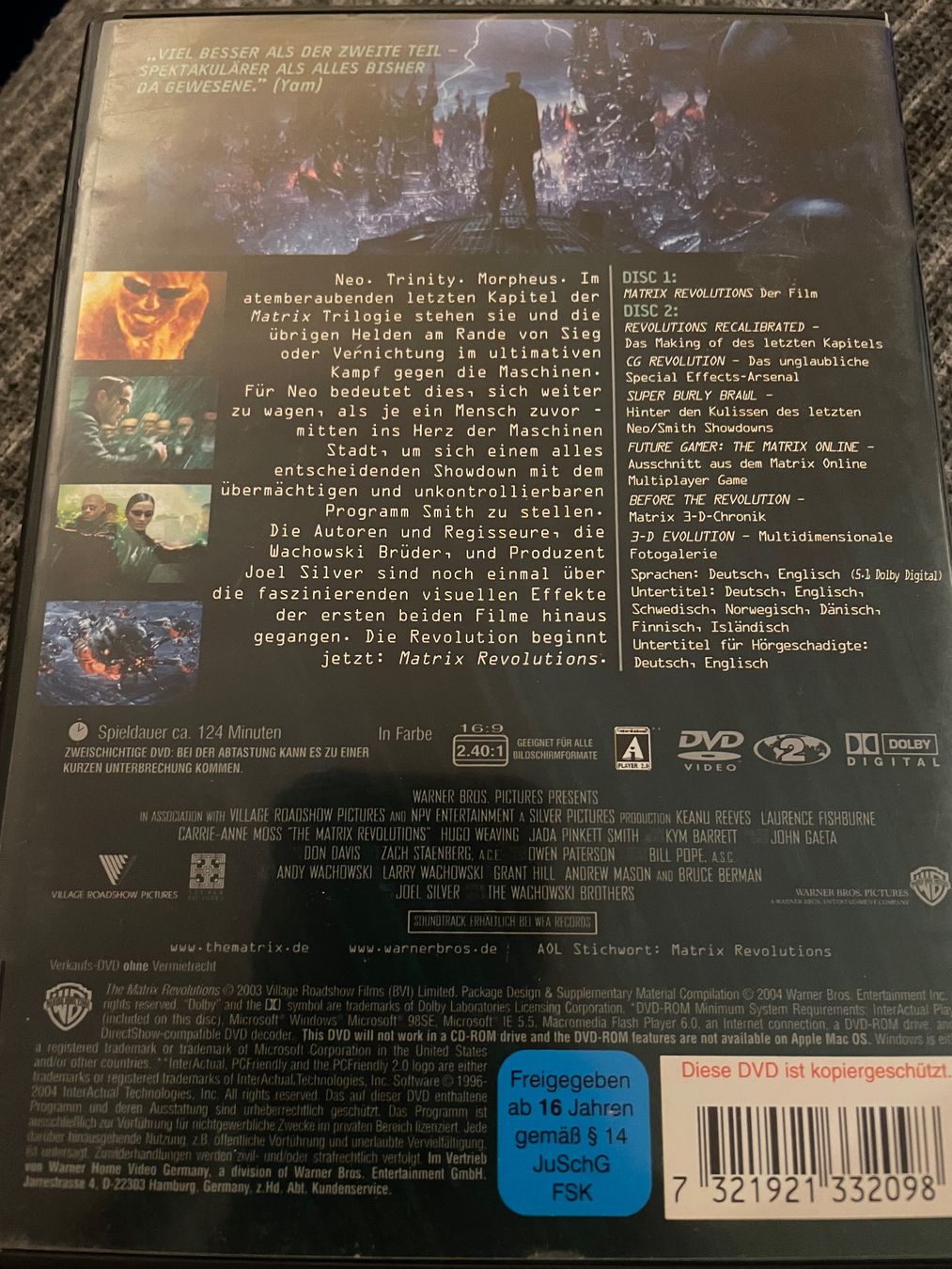Tutti i DVDs: Matrix Revolutions - 2 Disc Edition – Nuovo (secondo la descrizione) da Dierikon venduto da Butcherboy 1