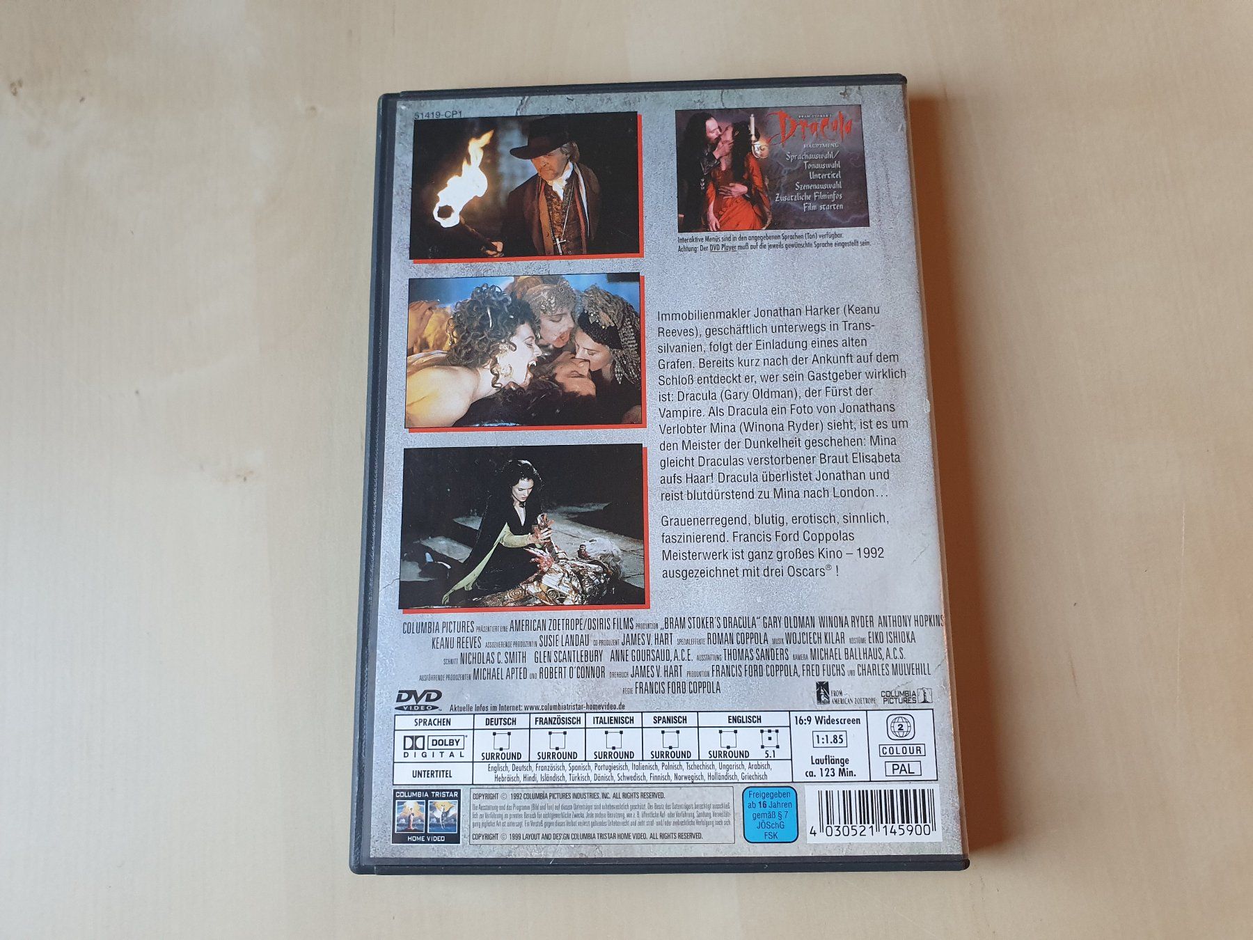Tutti i DVDs: Bram Stockers Dracula – Usato da Stansstad venduto da collectorsshop 1