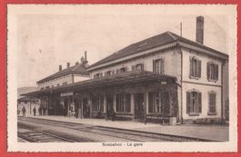 Sonceboz - La gare - Bahnhof - 1919