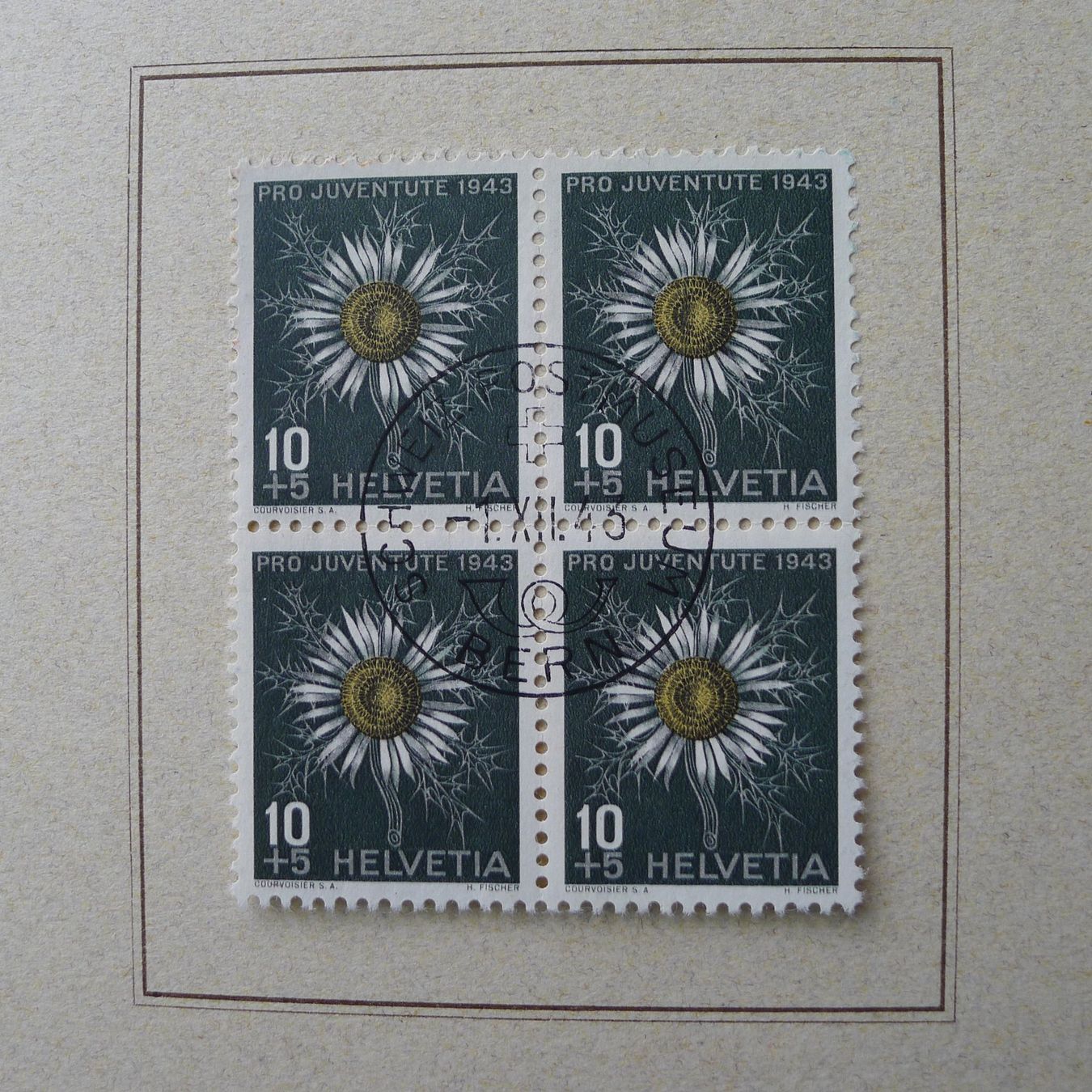 Alle Briefmarken: PJ 1943, Serie in Geschenk - Folder, nummeriert – Gebraucht aus Ebikon von SilvioFreund 3