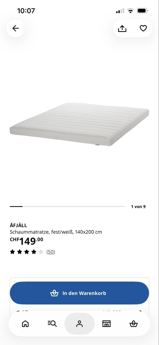 Ikea Materassi: Matratze IKEA Äfjäll 140x200 – Nuovo (secondo la descrizione) da Huttwil venduto da mar_qx5g 2