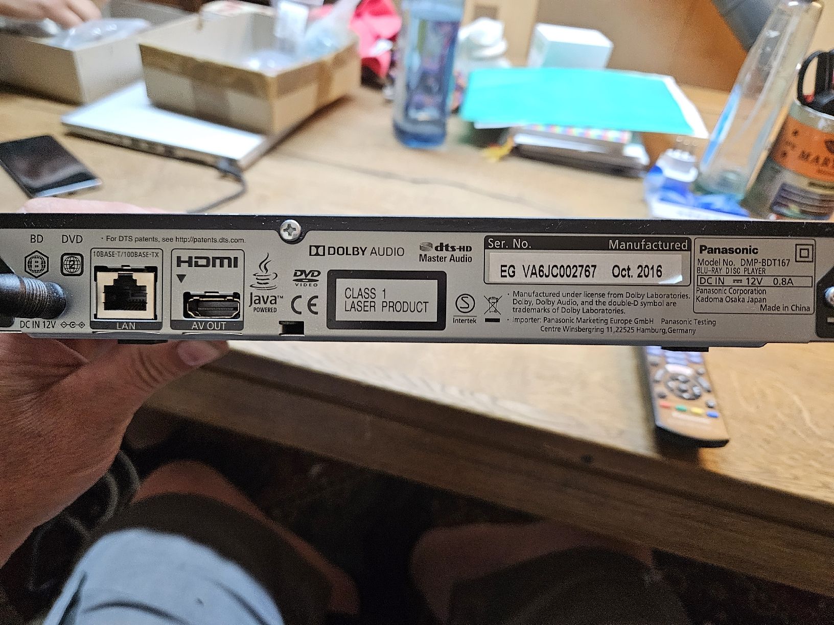 Panasonic Lettore multimediale & Streamer: Panasonic DMP-BDT167 Blu-ray Player schwarz (D1) – Usato da Rorschach venduto da TimelessTrading 2