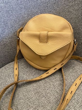 Selected Femme – elegante Tasche aus echtem Leder, beig