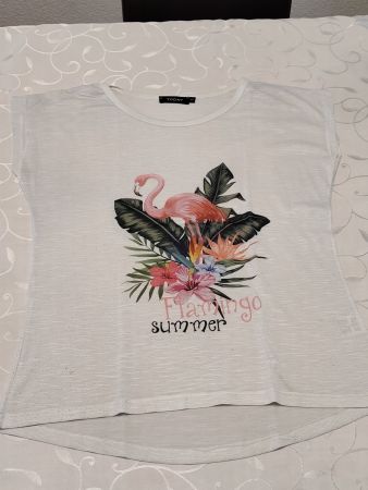 dünnes Sommer T-Shirt mit Flamingo Gr. S (auch 164)