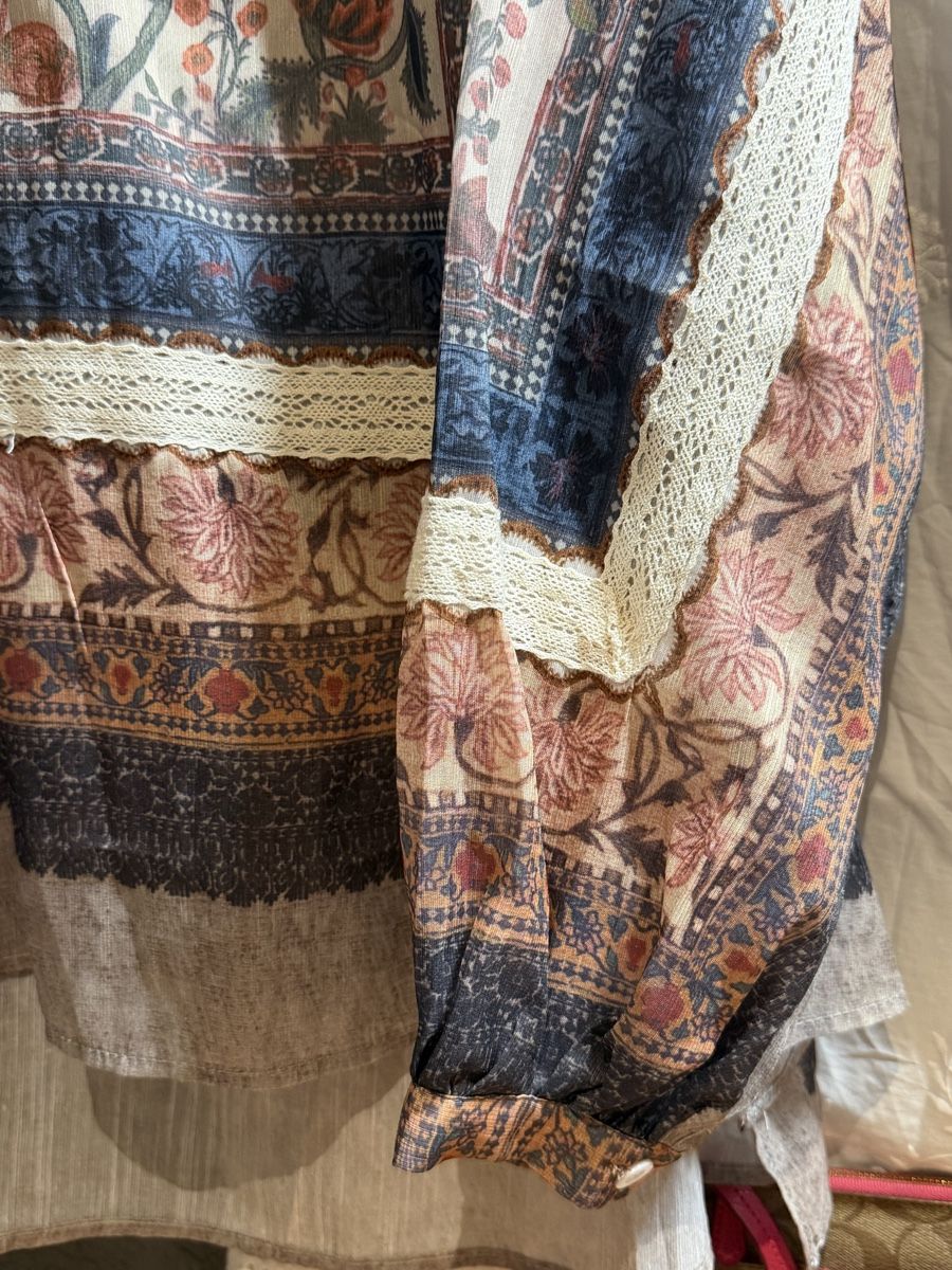 Camicette: 100% Ramie print lace shirt – Nuovo e nell'imballaggio originale da Mont-sur-Lausanne venduto da Gracie-He 9