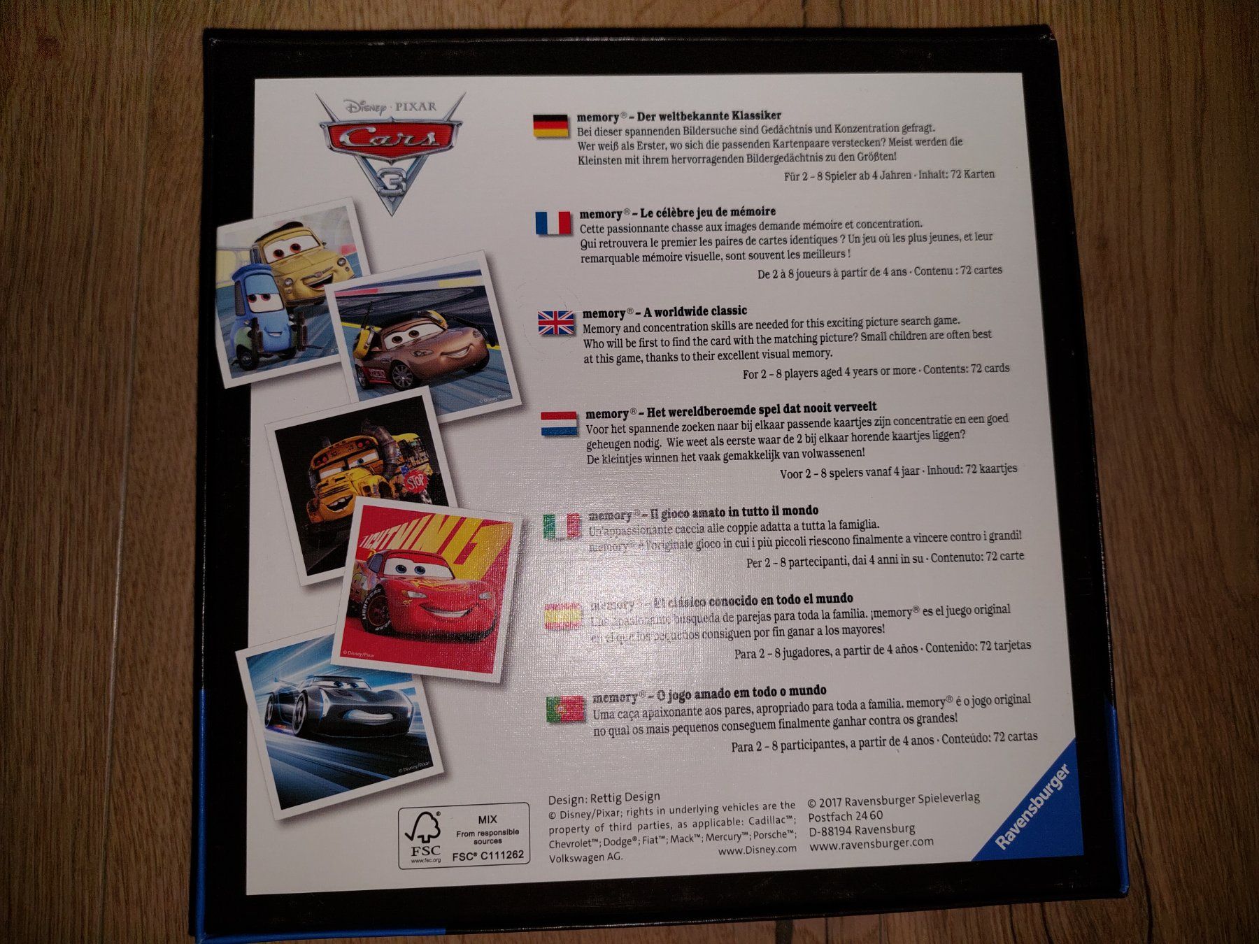 Ravensburger Giochi: Cars Memory 72 Karten Ravensburger – Nuovo (secondo la descrizione) da Mund venduto da milo18 1