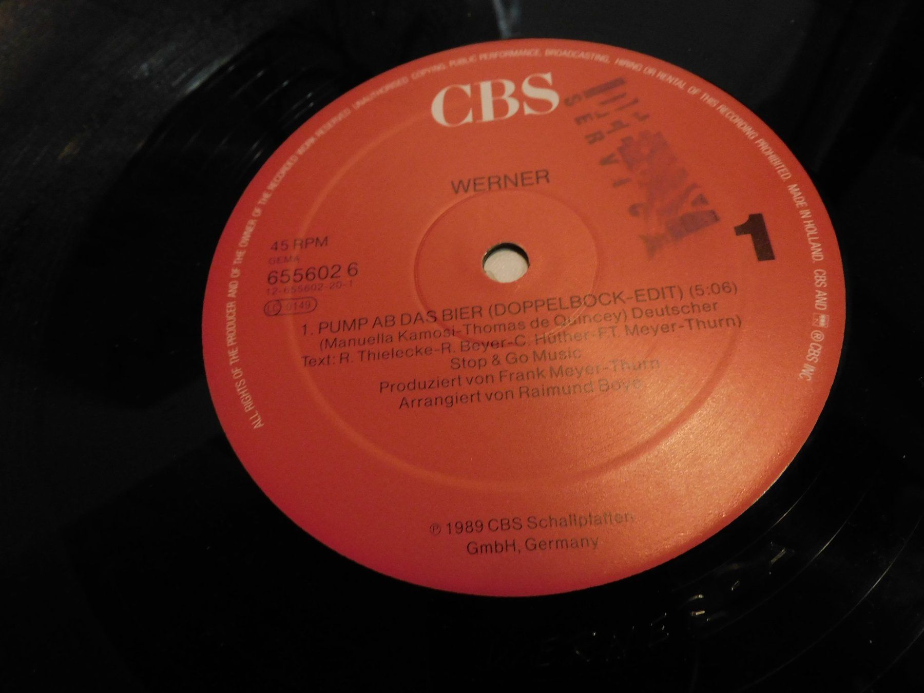 Dischi in vinile: LP - Werner  Pump ab das Bier 1989 - Schallplatte    LP – Usato da Sursee venduto da 76 4