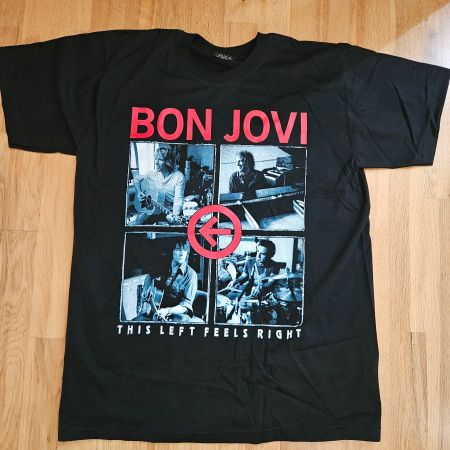 Bon Jovi T-Shirt Schwarz Grösse L Motiv "This Left Feels ...