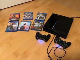 Sony PlayStation 4 Original Fat (1TB) + 6 Games