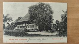 Gruss aus Menziken Strohdach Haus um 1900
