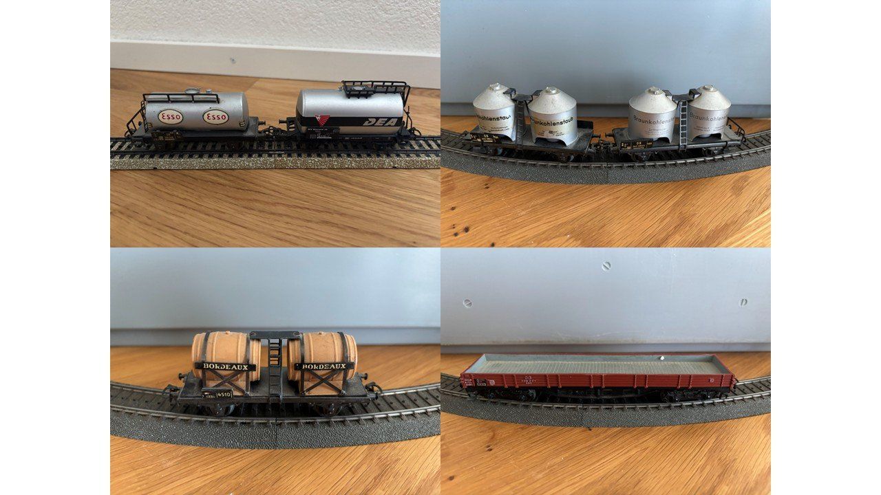 Märklin Modellini di ferrovie: 6x Güterwagen - Märklin – Usato da Bremgarten AG venduto da Trombone98