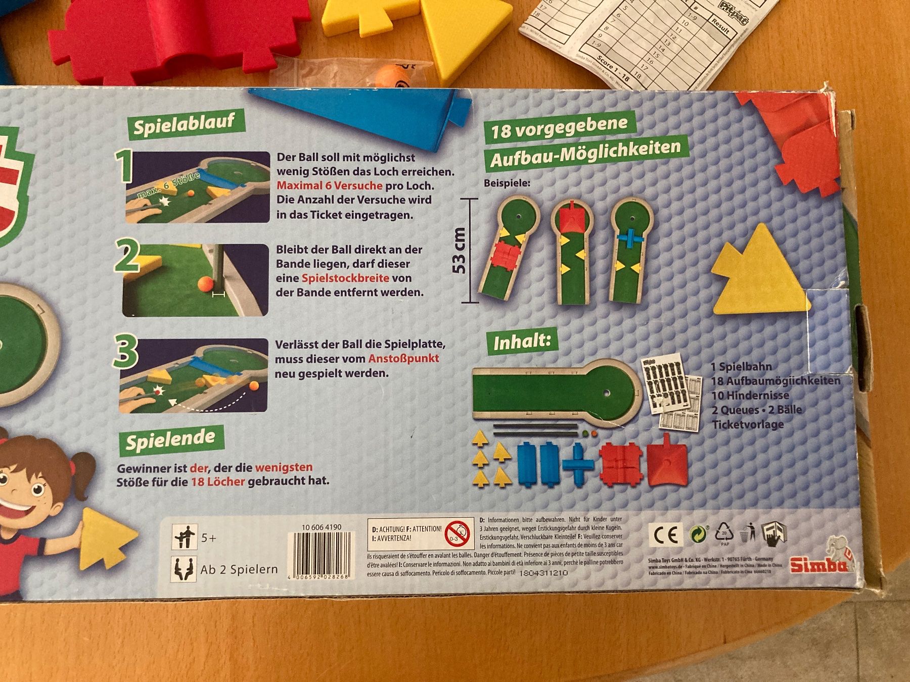 Spiele: Pit Pat Tisch-Minigolf von Simba – Gebraucht aus Gelterkinden von froggy80 1