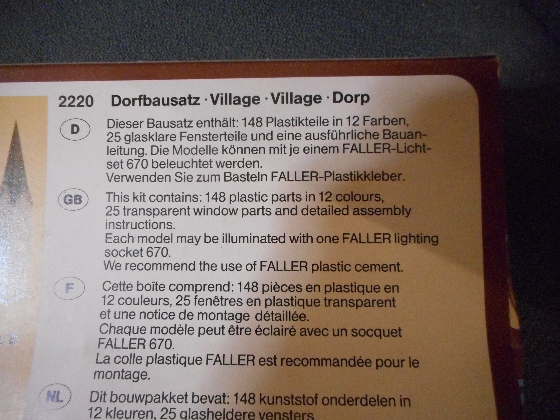 Faller Modellini di ferrovie: Faller Dorf-Bausatz Spur N – Usato da Bretzwil venduto da gbfluck 2