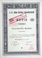 J.A. John AG Schornsteinaufsatz- & Blechwarenfabrik  - 1922