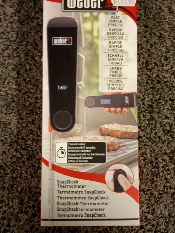 Weber 60070 Thermomètre Ovale Q Authentique Pour Barbecue