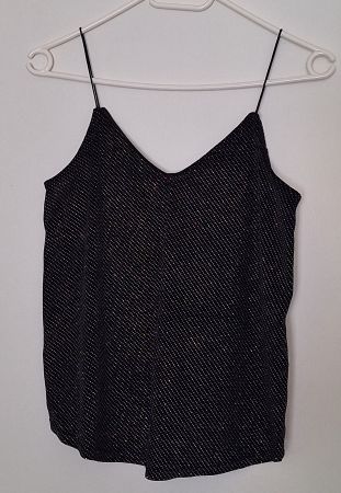 Schickes Glitzer Top, ideal für den Sommer, Grösse XS