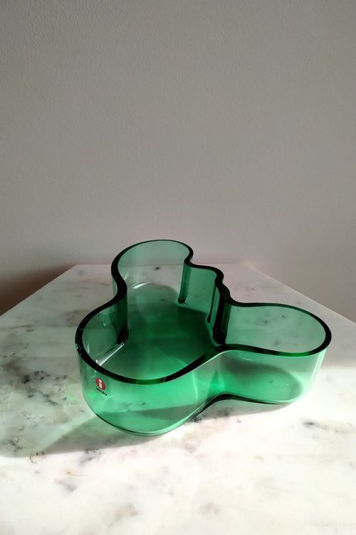 Iittala Miranda Schale Auf Fuß – Glas, Klar, 14,5 Cm, Blatt-Design