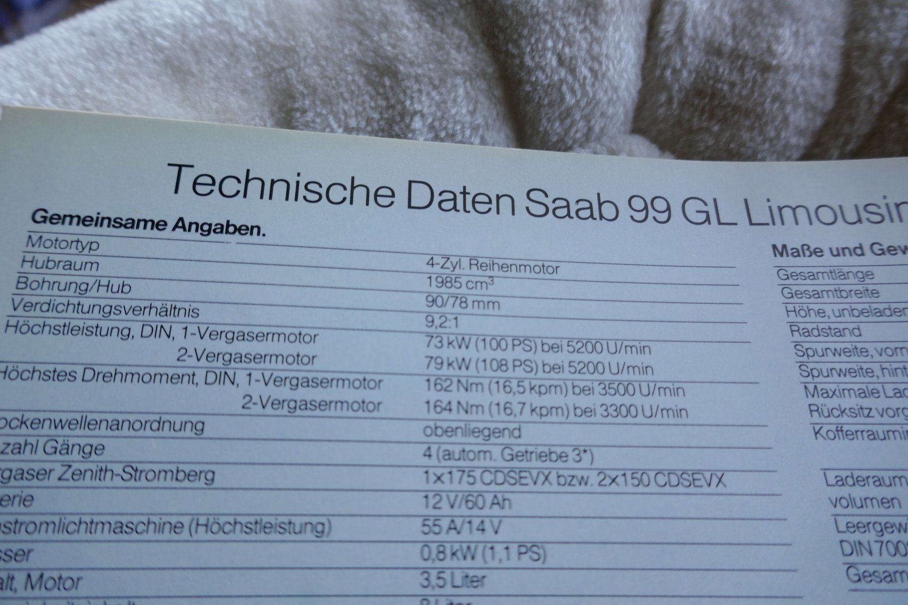 Saab Documenti: SAAB 99  GL  Originalprospekt – Nuovo (secondo la descrizione) da Madiswil venduto da ML911 7