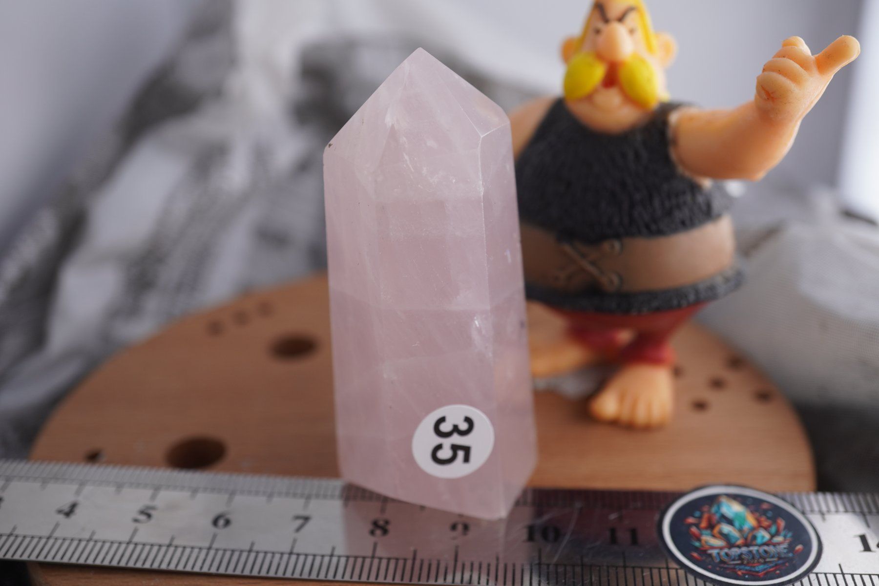 Minerali & Pietre curative: Rosenquarz   Spitze        Spitze 60mm x 23mm – Nuovo e nell'imballaggio originale da Eschenbach SG venduto da topstone 3