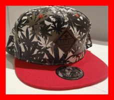 Baseballcap Marihuana SCHWARZ WEISS Weed Gras kiffen Kappe