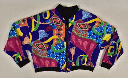 Oversized Vintage Bomber – Multicolour Edition