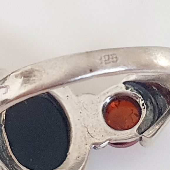Anelli: Bernstein Ring Silber 925, Vintage Design, Gr 18,3mm  – Usato da Kreuzlingen venduto da Wunderkiste123 6